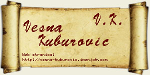 Vesna Kuburović vizit kartica